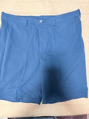 Men's Tailored Flat Front Shorts in Blue